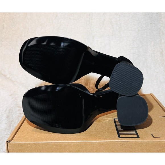 🖤 Elegant Faux Satin Black Block Heel Pumps Brand New Without Tags 🖤 - Picture 6 of 6